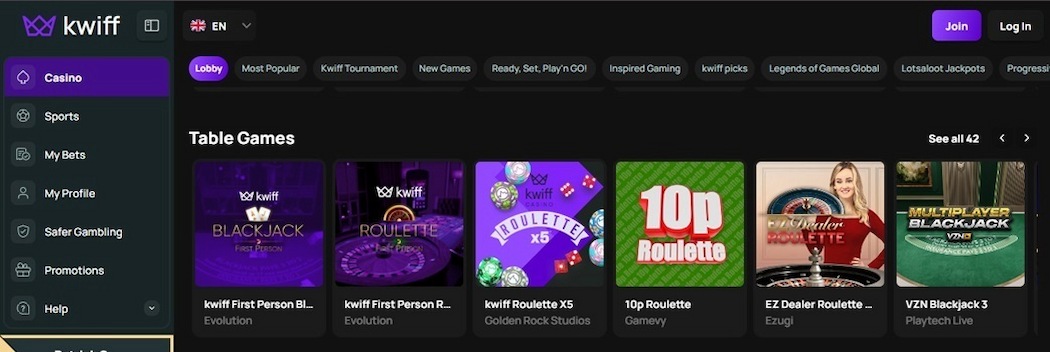 Kwiff casino